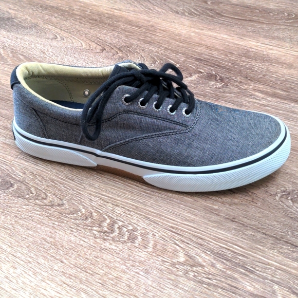 Sperry Other - NWOT RIGHT SHOE ONLY Sperry Chambray Black Halyard CVO Linen Sneakers Size 8.5